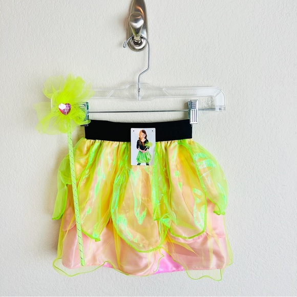 The Children's Place Other - NWT Tinkerbell Fairy Layered Tutu Skirt & Wand Halloween Costume Set